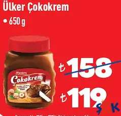 ÜLKER ÇOKOKREM 650 G